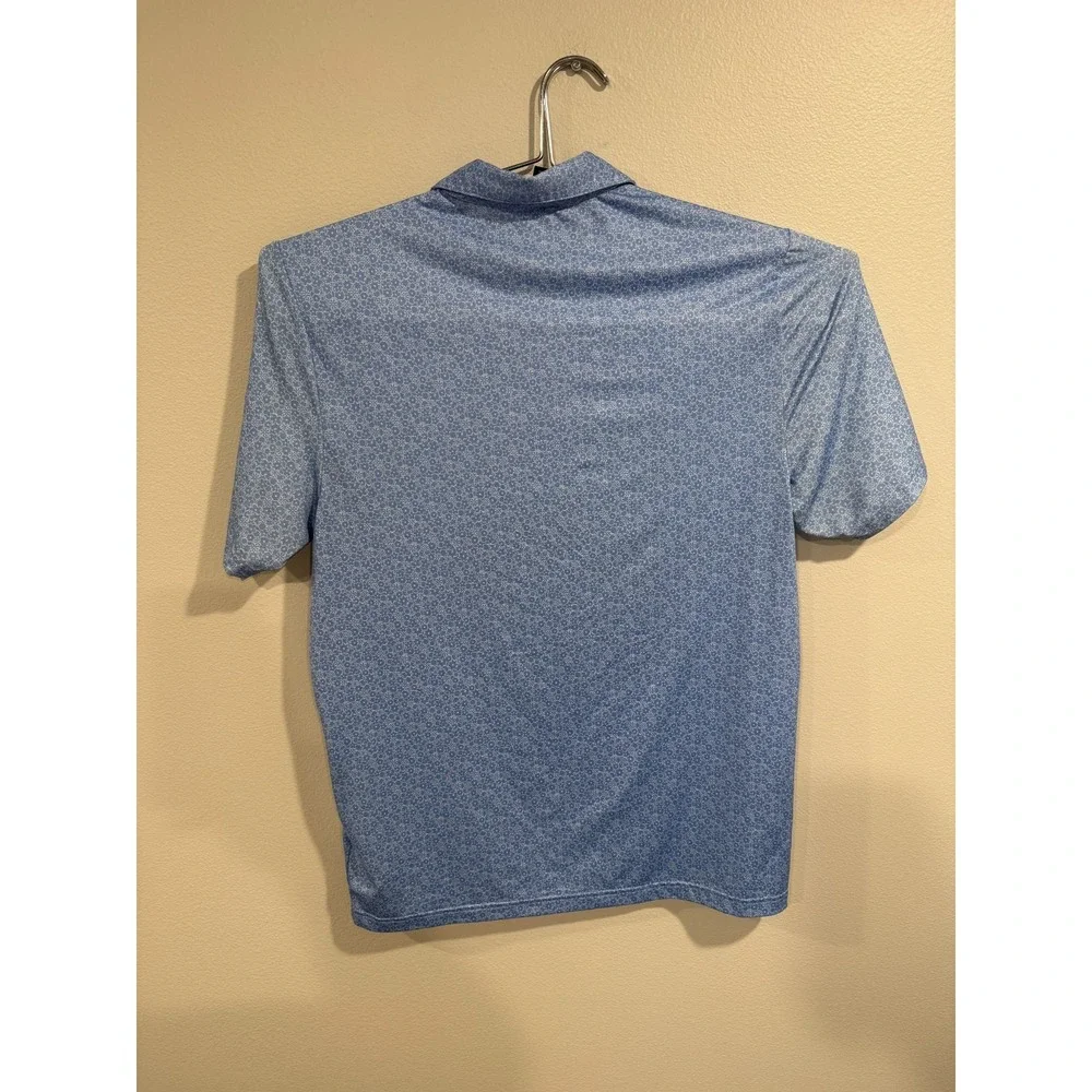 Adidas Performance Golf Shirt Floral Print Blue Size Medium‎